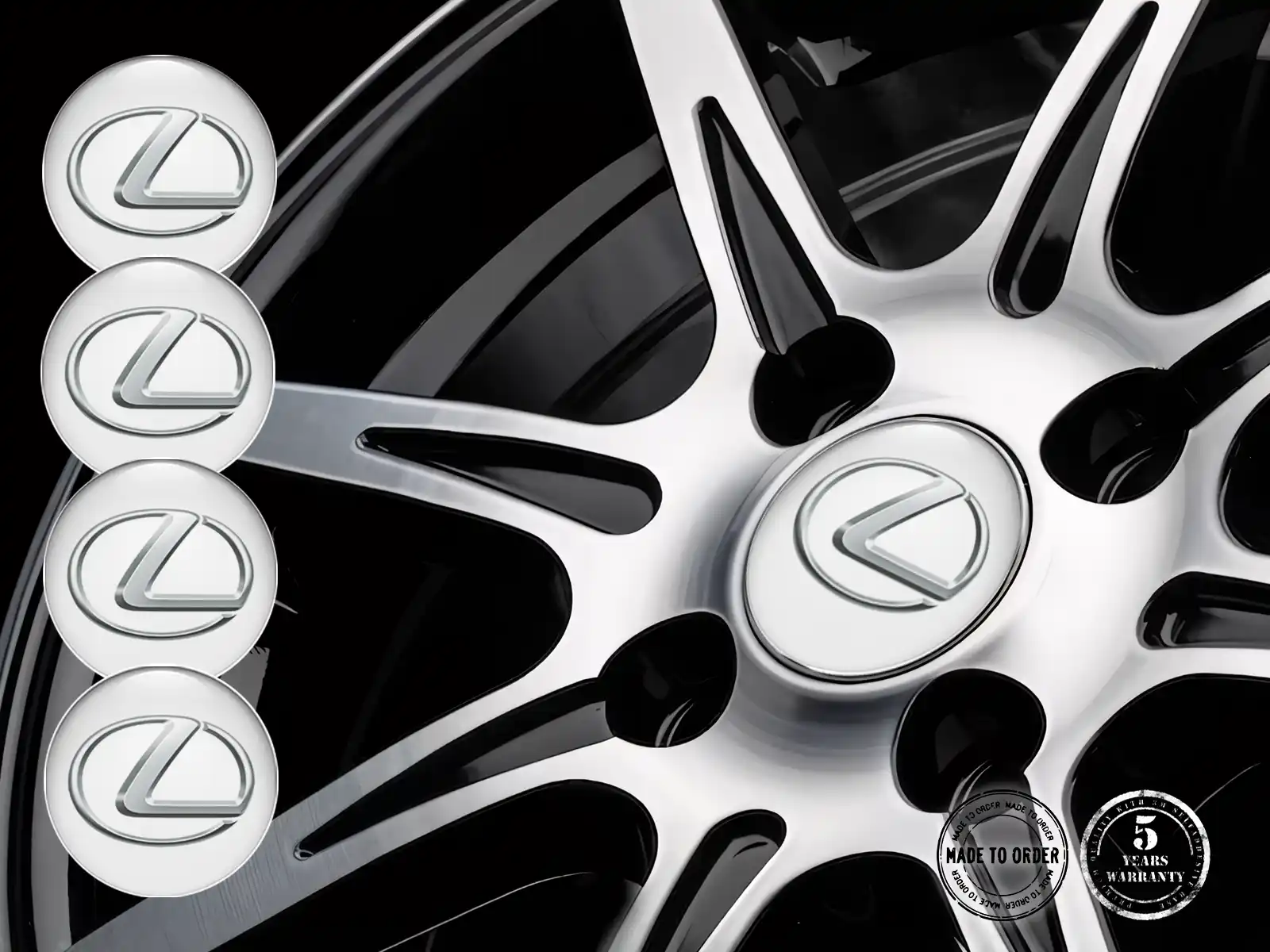 Lexus Insignia de Rueda Logo Cúpula Elegante de Epoxi